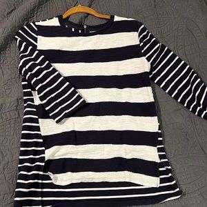 Navy and white zipper tunic